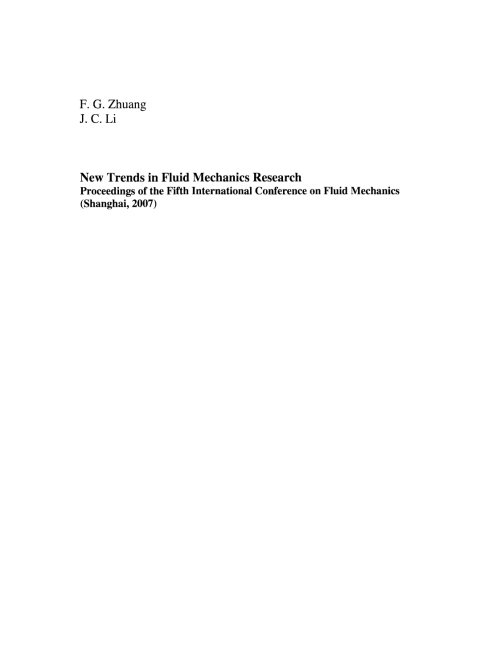 Cover image for book New Trends in Fluid Mechanics Research