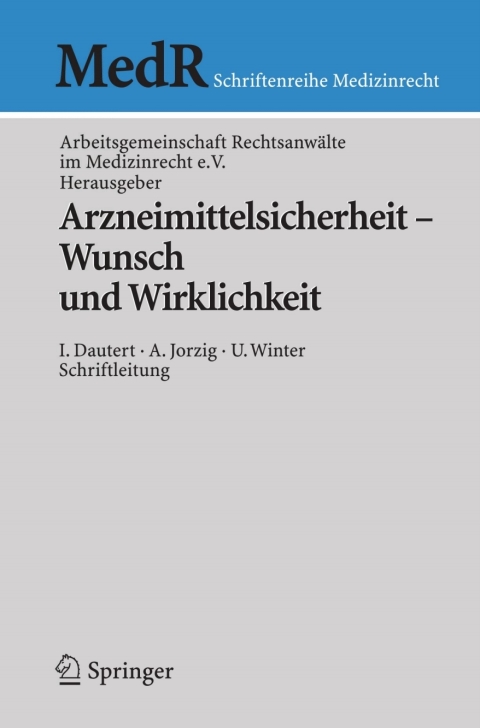 Cover image for book Arzneimittelsicherheit - Wunsch und Wirklichkeit