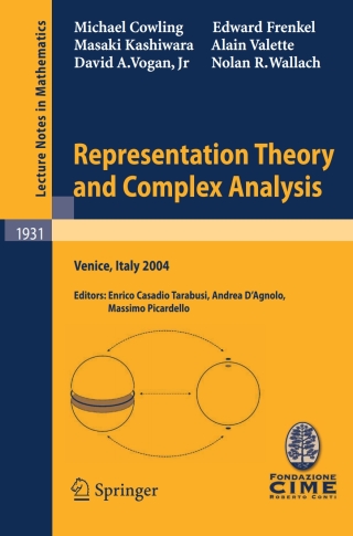 Representation Theory and Complex Analysis