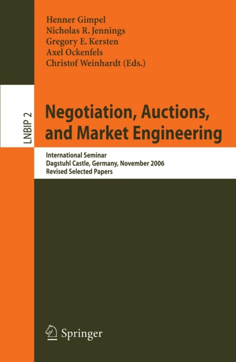 Cover image for book Negotiation, Auctions, and Market Engineering