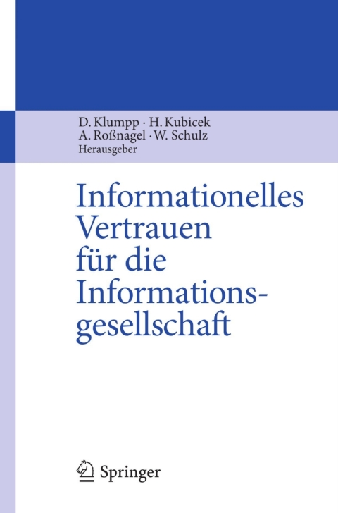 Cover image for book Informationelles Vertrauen für die Informationsgesellschaft