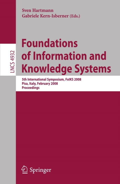 Cover image for book Foundations of Information and Knowledge Systems