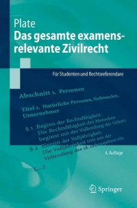 صورة الغلاف: Das gesamte examensrelevante Zivilrecht 4th edition 9783540784647