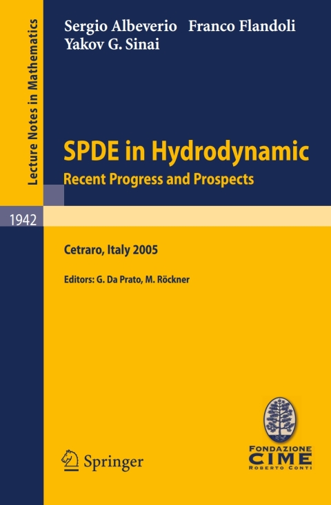 Cover image for book SPDE in Hydrodynamics: Recent Progress and Prospects