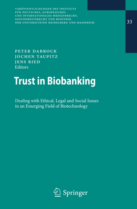Cover image for book Trust in Biobanking