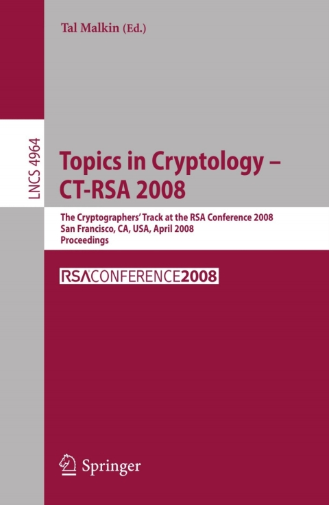 Cover image for book Topics in Cryptology – CT-RSA 2008