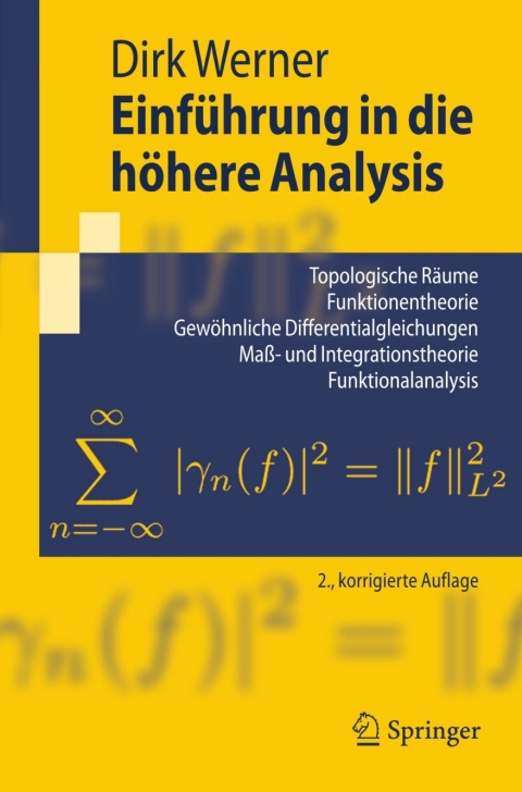 Cover image for book Einführung in die höhere Analysis