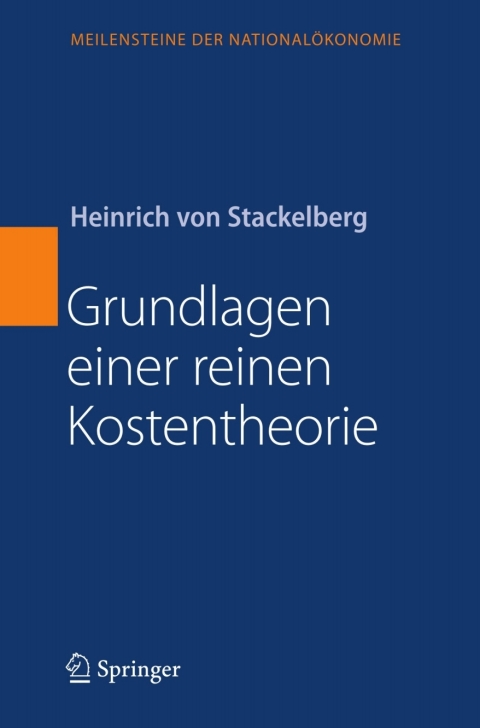Cover image for book Grundlagen einer reinen Kostentheorie