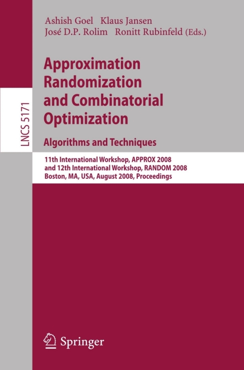Cover image for book Approximation, Randomization and Combinatorial Optimization. Algorithms and Techniques