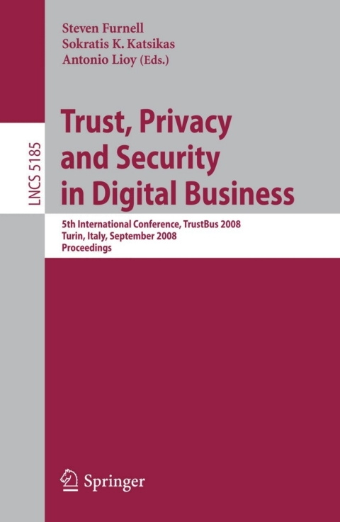Cover image for book Trust, Privacy and Security in Digital Business