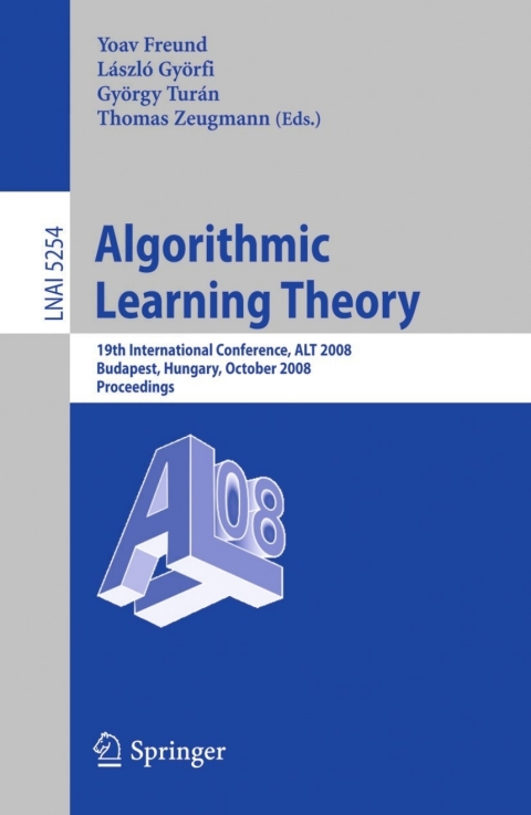 Cover image for book Algorithmic Learning Theory