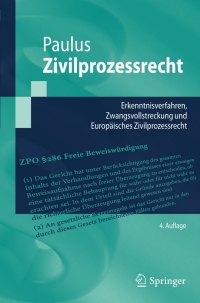 Cover image: Zivilprozessrecht 4th edition 9783540880608