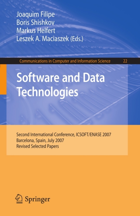 Cover image for book Software and Data Technologies