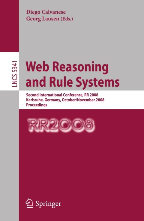Cover image for book Web Reasoning and Rule Systems