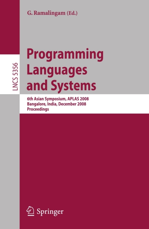 Cover image for book Programming Languages and Systems