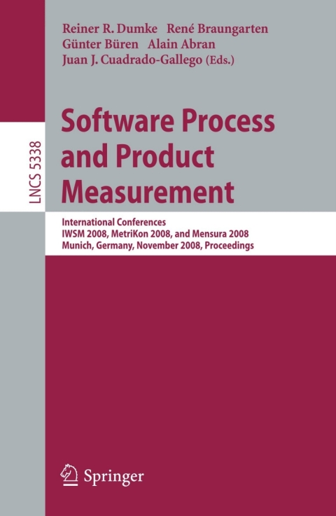 Cover image for book Software Process and Product Measurement
