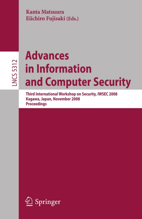 Cover image for book Advances in Information and Computer Security