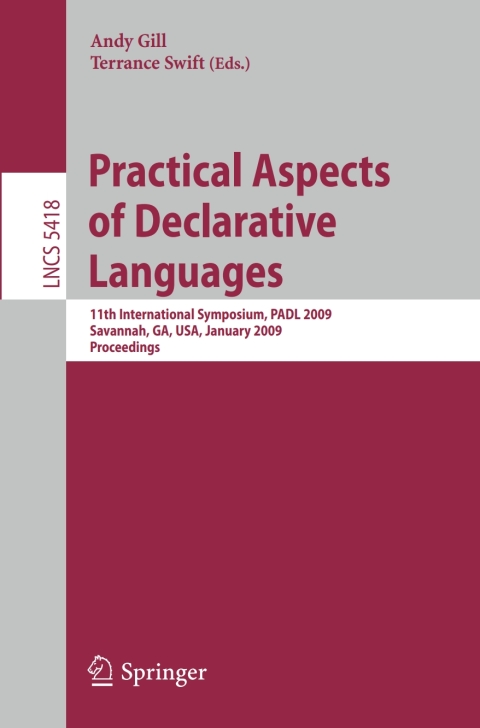 Cover image for book Practical Aspects of Declarative Languages