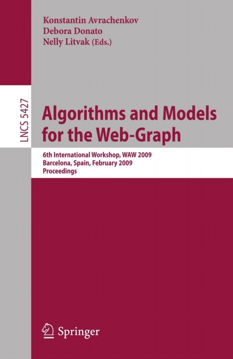 Cover image for book Algorithms and Models for the Web-Graph