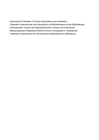 IFLA Cataloguing Principles: Steps towards an International Cataloguing Code, 2
