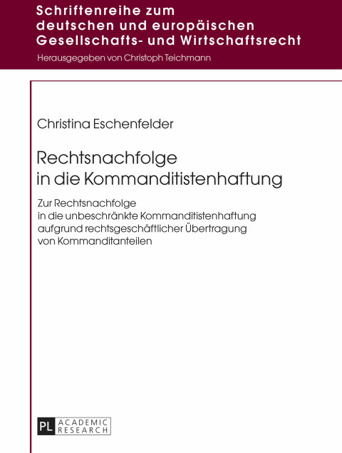 Cover image for book Rechtsnachfolge in die Kommanditistenhaftung