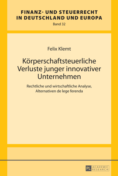 Cover image for book Koerperschaftsteuerliche Verluste junger innovativer Unternehmen