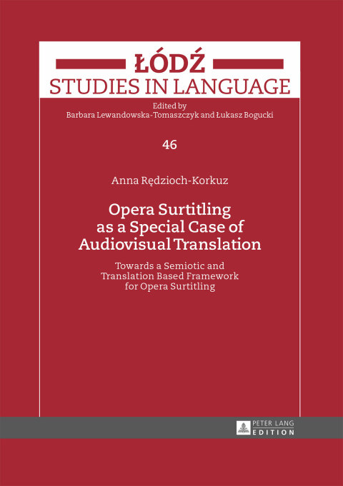 Cover image for book Opera Surtitling as a Special Case of Audiovisual Translation