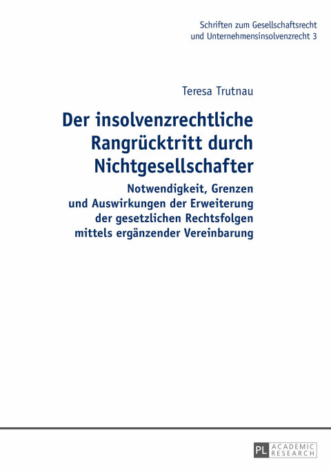 Cover image for book Der insolvenzrechtliche Rangruecktritt durch Nichtgesellschafter
