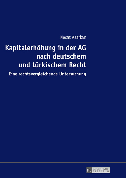 Cover image for book Kapitalerhoehung in der AG nach deutschem und tuerkischem Recht