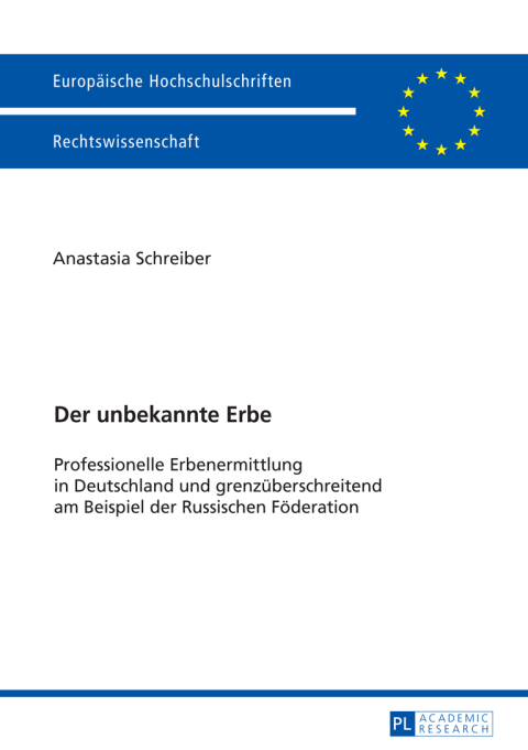 Cover image for book Der unbekannte Erbe