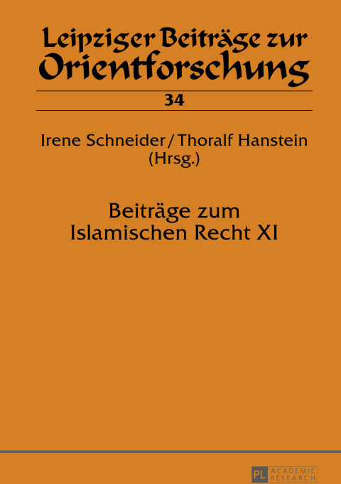 Beitraege zum Islamischen Recht XI 