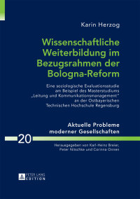 Cover image: Wissenschaftliche Weiterbildung im Bezugsrahmen der Bologna-Reform 1st edition 9783631676561