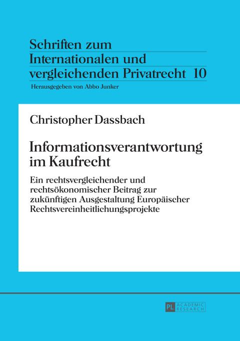 Cover image for book Informationsverantwortung im Kaufrecht