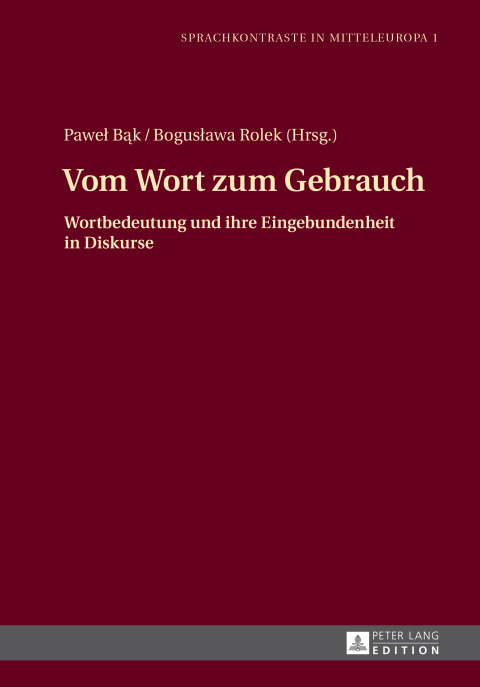 Cover image for book Vom Wort zum Gebrauch