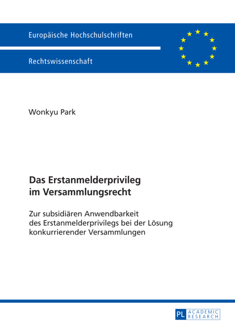 Cover image for book Das Erstanmelderprivileg im Versammlungsrecht