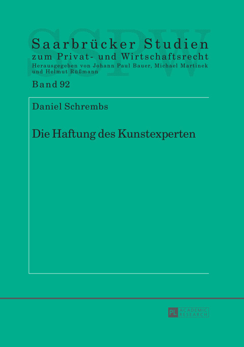 Cover image for book Die Haftung des Kunstexperten