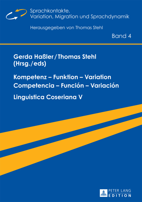 Cover image for book Kompetenz – Funktion – Variation / Competencia – Función – Variación