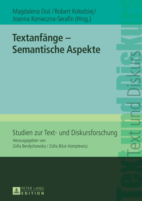 Cover image for book Textanfaenge – Semantische Aspekte