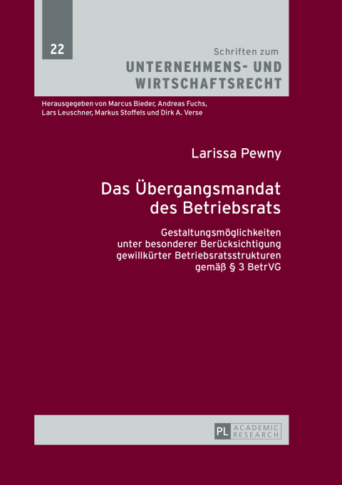 Cover image for book Das Uebergangsmandat des Betriebsrats