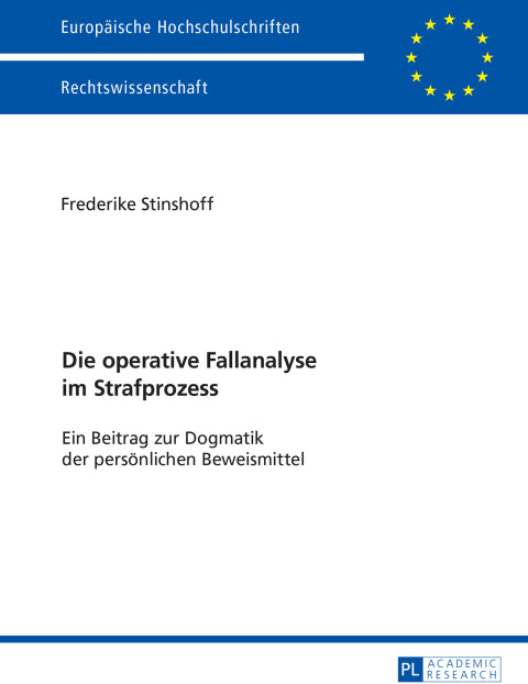 Cover image for book Die operative Fallanalyse im Strafprozess