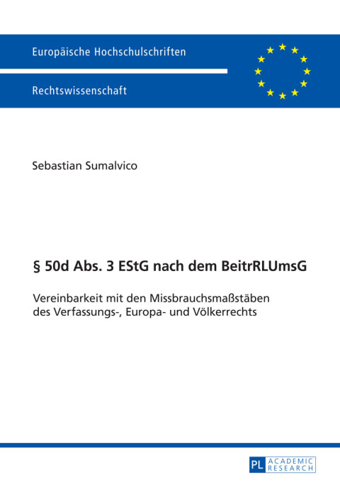 Cover image for book § 50d Abs. 3 EStG nach dem BeitrRLUmsG