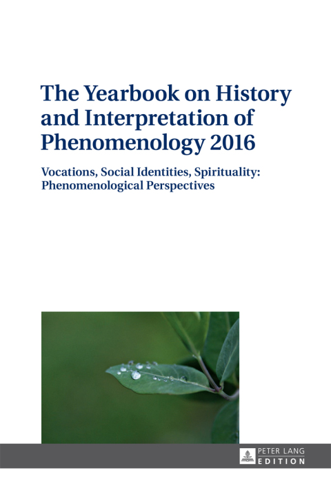 Cover image for book The Yearbook on History and Interpretation of Phenomenology 2016
