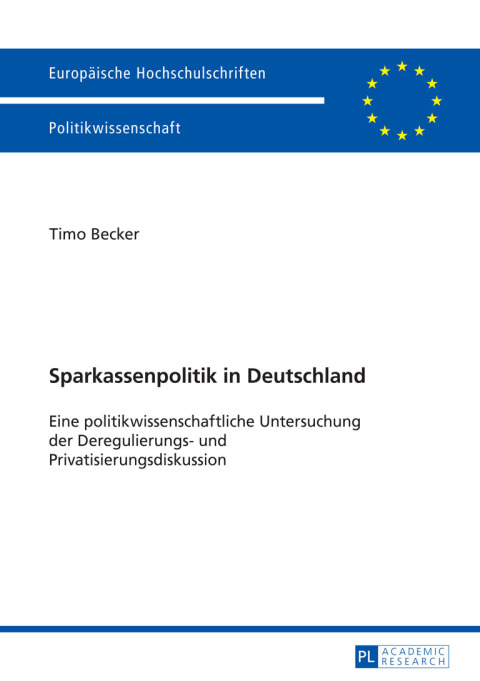 Cover image for book Sparkassenpolitik in Deutschland