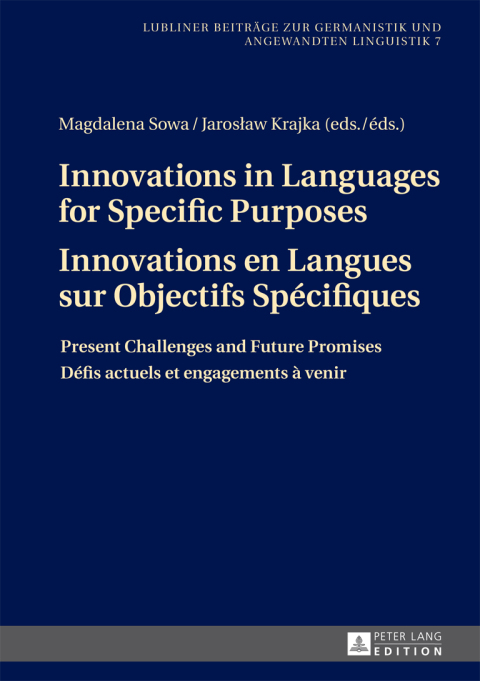 Cover image for book Innovations in Languages for Specific Purposes - Innovations en Langues sur Objectifs Spécifiques