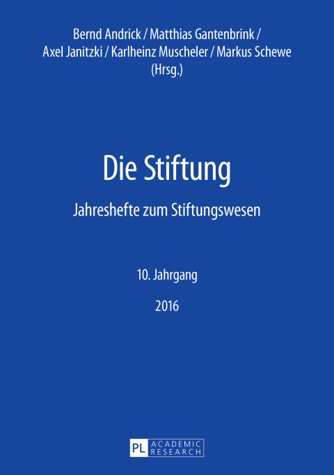 Cover image for book Die Stiftung