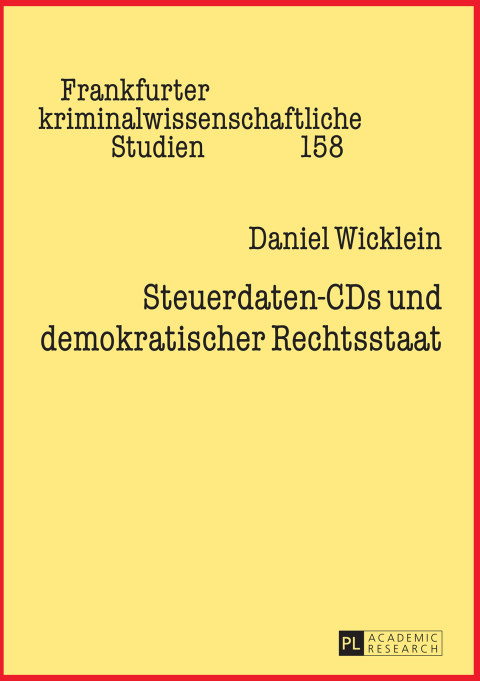 Cover image for book Steuerdaten-CDs und demokratischer Rechtsstaat