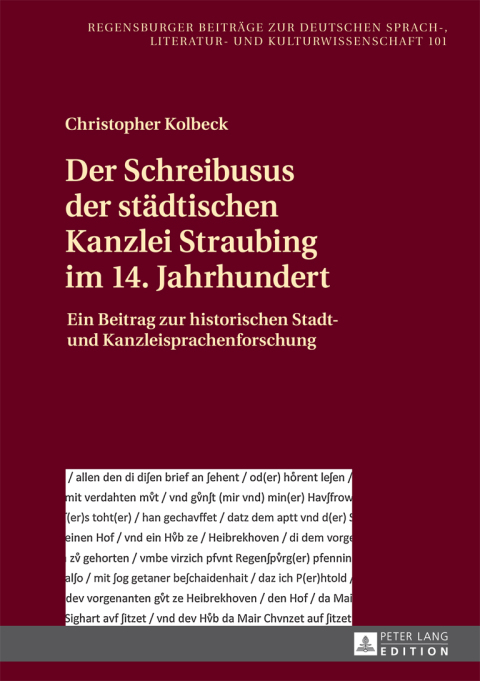 Cover image for book Der Schreibusus der staedtischen Kanzlei Straubing im 14. Jahrhundert