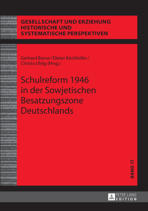 Cover image for book Schulreform 1946 in der Sowjetischen Besatzungszone Deutschlands
