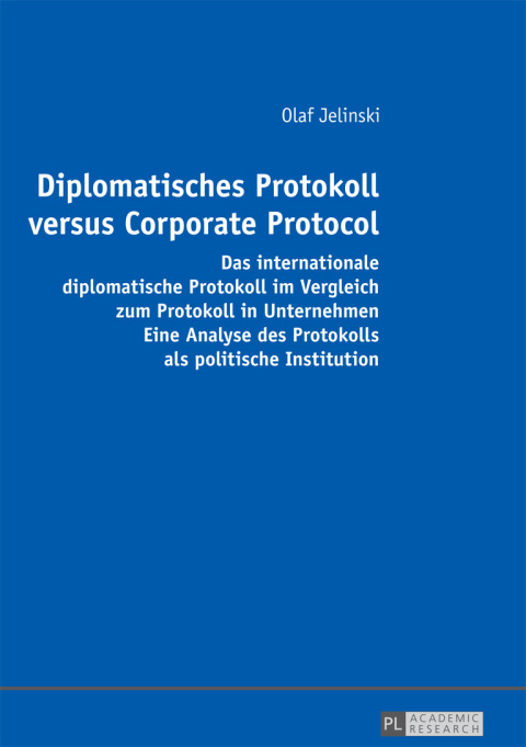 Cover image for book Diplomatisches Protokoll versus Corporate Protocol