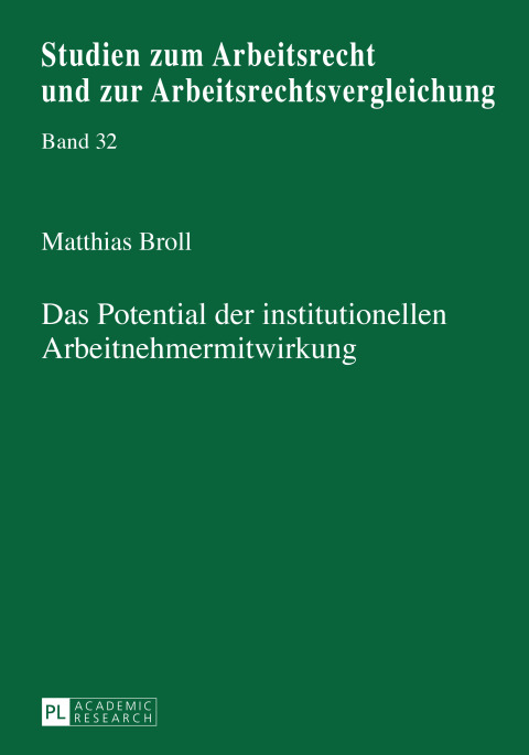 Cover image for book Das Potential der institutionellen Arbeitnehmermitwirkung